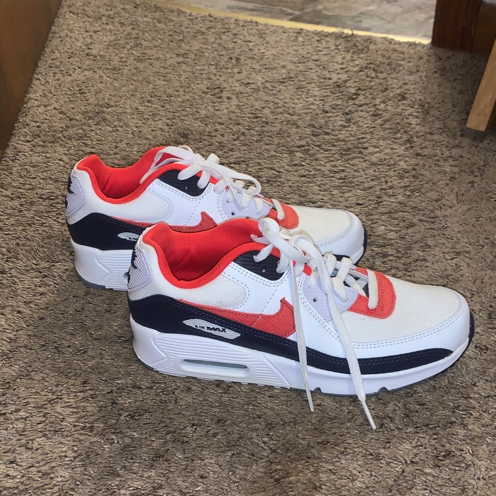 Nike Air Max White Red and Black Sneakers